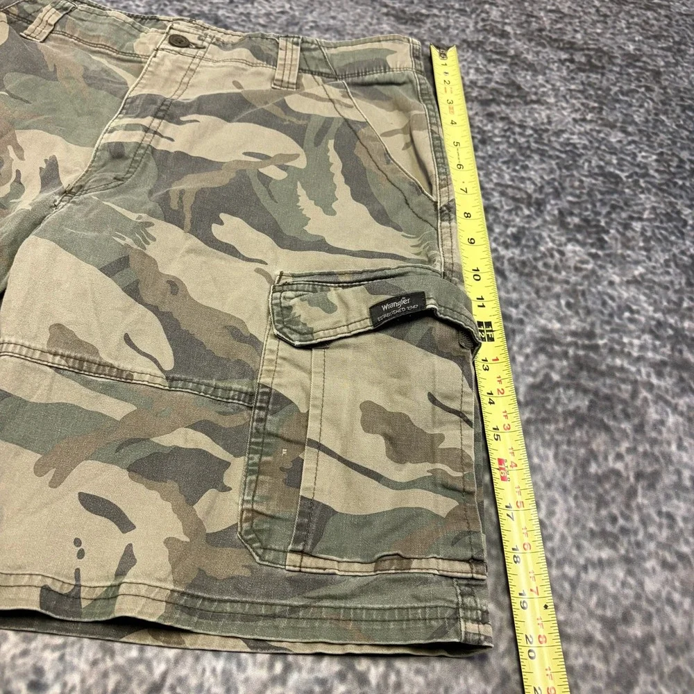 Wrangler Cargo Shorts Mens 34 Green‎ Brown Camo Mens 34 Camouflage Skater Y2K